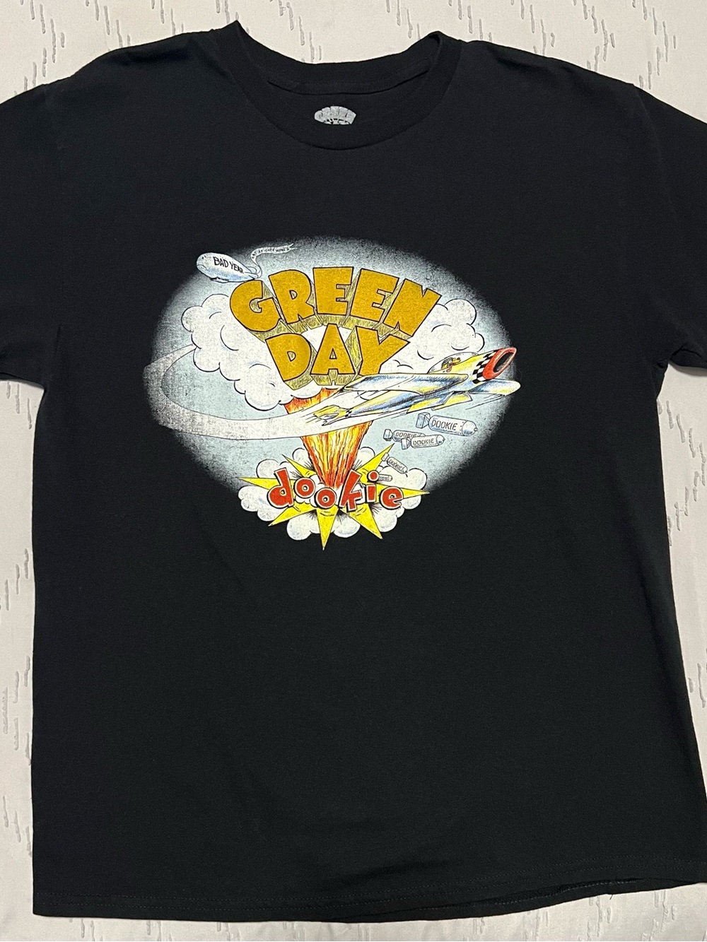 Green Day Dookie Graphic T-Shirt Black Size L